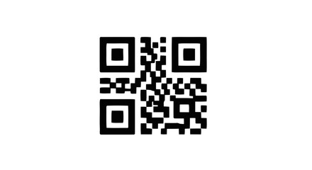 Fototapeta premium Vector illustration of qr code for digital scanning and information access on a transparent background