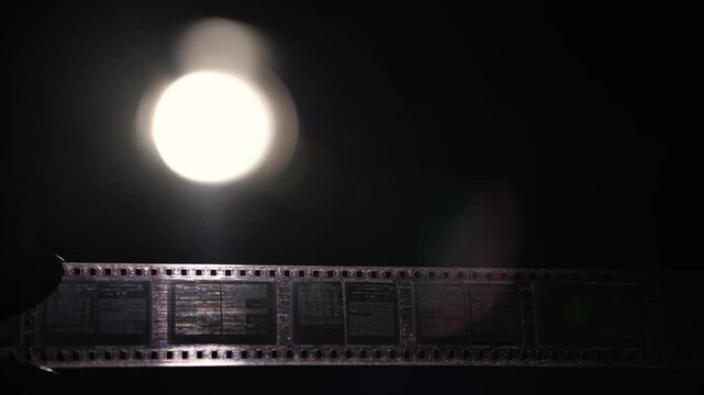 Film strip, light source and photography concept with creative design.