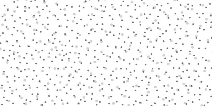 Seamless polka dot pattern. Vector pattern with black circles on white background.