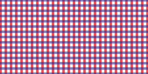 Naklejka premium Red and Light Blue Gingham pattern. Texture from rhombus/squares for - plaid, tablecloths, clothes, shirts, dresses, paper, bedding, blankets, quilts and other textile products. Vector illustration