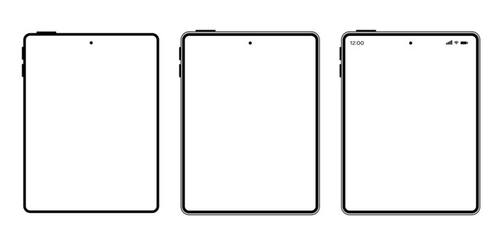 Digital tablet vertical screen mockup