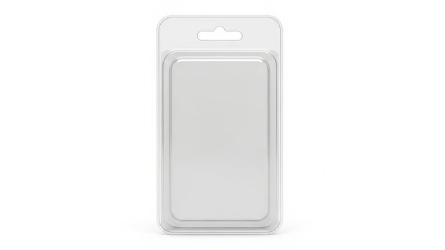 Empty clear plastic phone case packaging