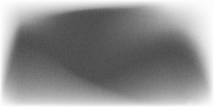 Dark grainy background, black white abstract shape wide banner, noise texture poster header cover wallpaper design
