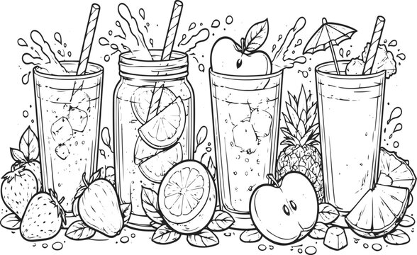 Adobe Illustrator Artwork Juce lineart