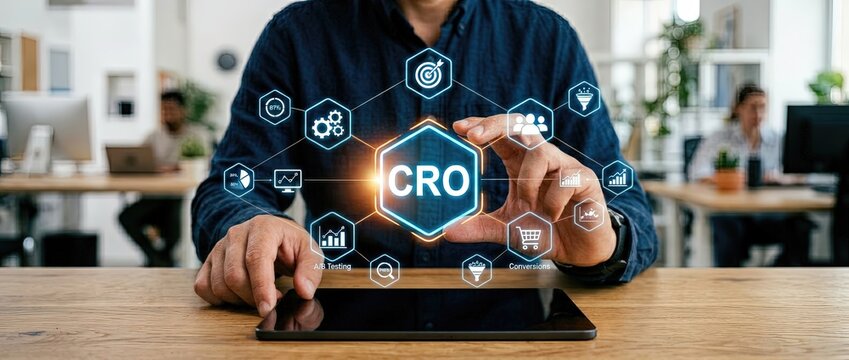 Enhancing conversion rates through effective cro strategies in a modern office setting digital marketing insights professional environment analytical approach