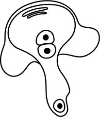 Fototapeta premium Coloring page with germinating pollen ghrain isolated 