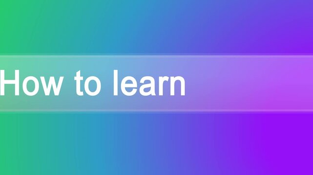 Search Query "How to Learn English Fast" Typing Animation in Minimal Search Bar Interface