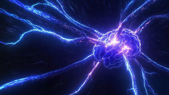 Abstract brain energy burst