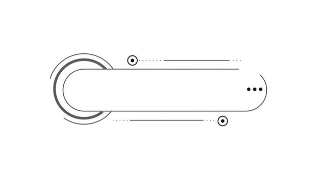 Elegant Minimal Title Bar Animation with Smooth Rounded Rectangle Shapes, Thin Lines, And Circular Elements On A Clean Light Background. Modern And Professional Lower Third. Motion Graphics