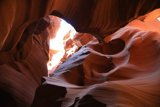 Scenic Antelope Canyon is a slot canyon in the American Southwest on Navajo land in Arizona. Antelope Canyon was formed by the erosion of Navajo Sandstone due to flash flooding from rainwater.