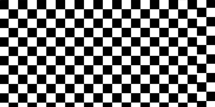 Black and white checkered pattern, Checkerboard seamless pattern
