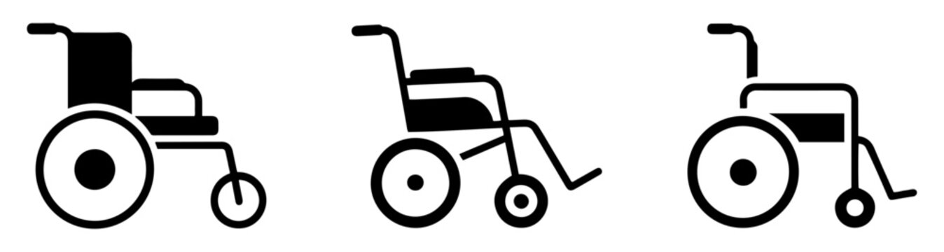 wheelchair accessibility disability icon set