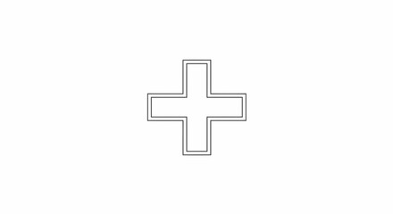 Obraz premium Medical Symbol Plus Sign Icon Healthcare Concept
