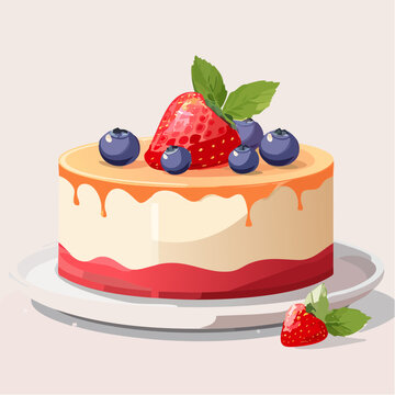 Cremiger Cheesecake mit Beeren modern angerichtet