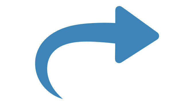 Large Blue Arrow Pointer Symbol.