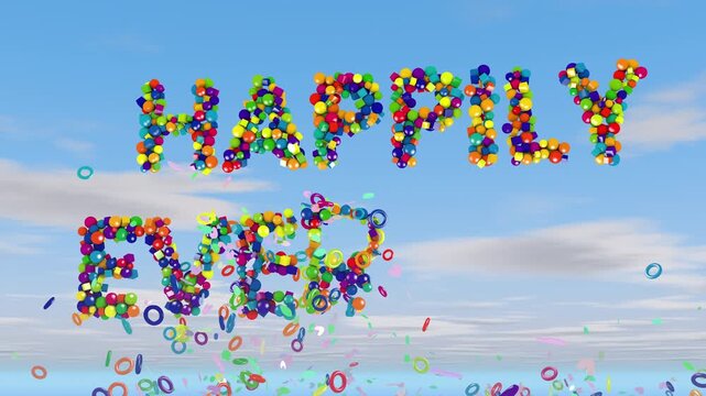 HAPPILY EVERAFTR Wedding Animation Romantic Love Story Elegant Typography Background