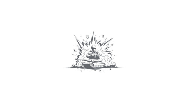 Hand-drawn illustration of a small explosion with debris and smoke.