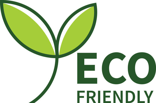 Eco friendly icon. Ecological food stamp. Natural organic food label. 100% natural, bio, vegan, green, icon, logo, badge, sticker, emblem, flat vector, isolated illustration.