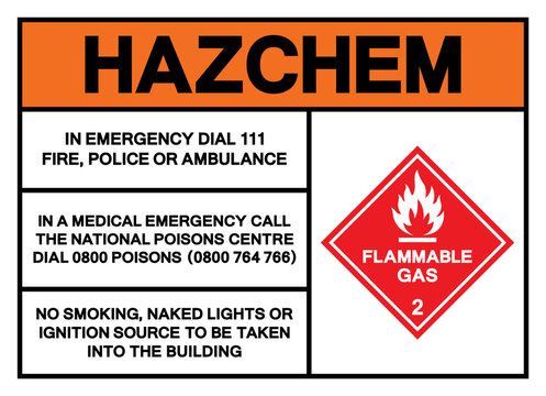 Hazard Chemical Flammable Gas Symbol Sign, Vector Illustration, Isolate On White Background, Label. EPS10