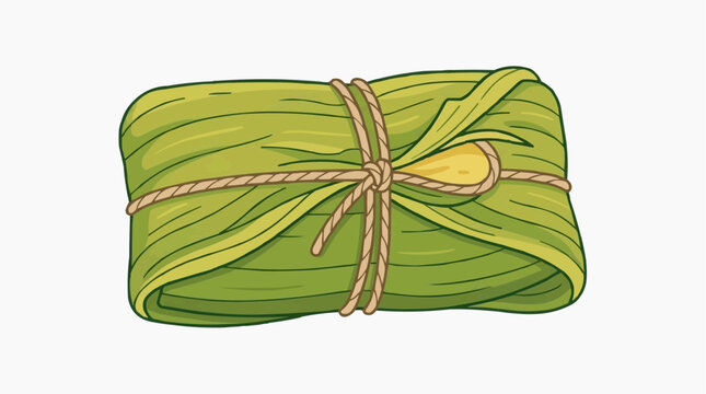 Traditional Brazilian pamonha corn food vector from festa junina cuisine