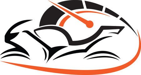 The sport bike Speedometer Logo © BAPPE PK