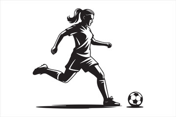Fototapeta premium Soccer Player Silhouettes Collection Sports Vector Pack