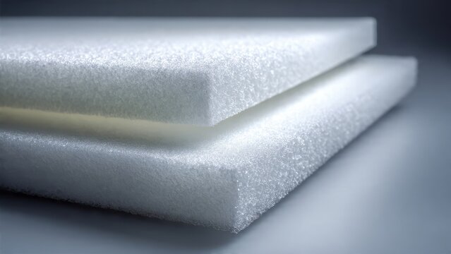 Foam Material Showcasing Layers and Texture for Construction and Insulation