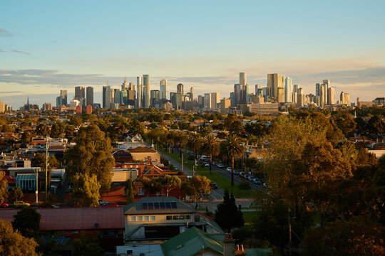 Melbourne City Sunset - Photographed from Brunswick