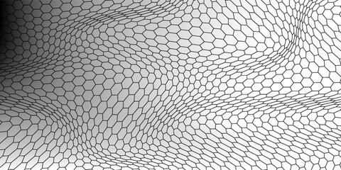 Fishing or soccer net. Repeated hexagon pattern. Black wired mesh texture isolated on white background. © kurnia