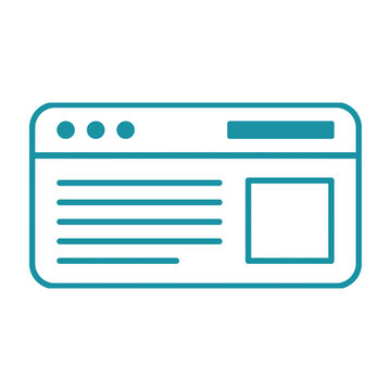 Browser Window Icon with Lines and Dots