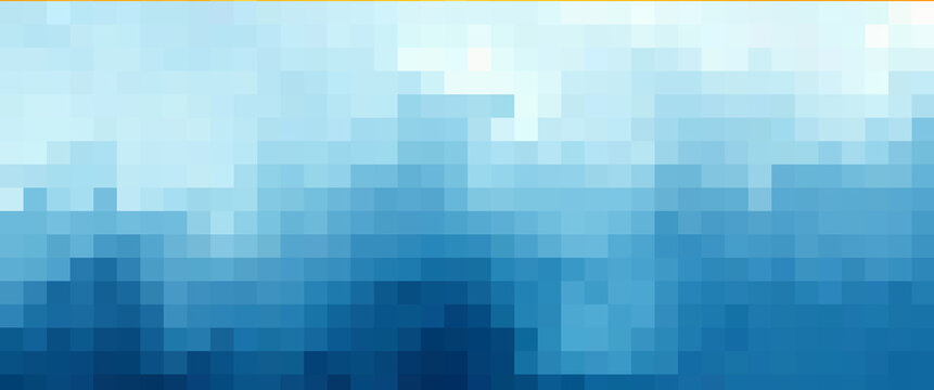 Blue pixel gradient background generating abstract pattern design