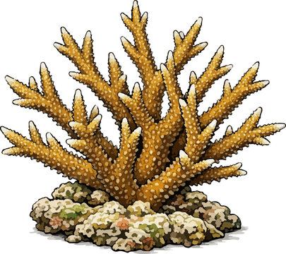 Acropora cervicornis illustration