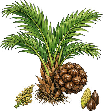 Nypa fruticans illustration art
