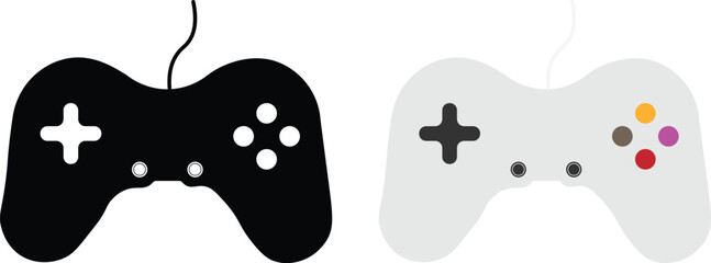 Gaming gamepad icons, play station, game controller icon. Videogame icons set. video game controller or gamepad flat icon for apps. GamePad logo  © MDneamul