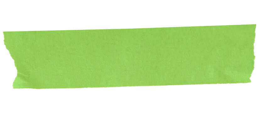 Green adhesive tape label strip with torn texture png transparent background
