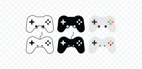 Gaming gamepad icons, play station, game controller icon. Videogame icons set. video game controller or gamepad flat icon for apps. GamePad logo  © MDneamul