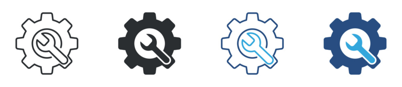 Repair icon set. maintenance and fixing symbol. service and technical support concept. vector illustration.