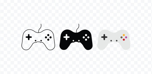 Gaming gamepad icons, play station, game controller icon. Videogame icons set. video game controller or gamepad flat icon for apps. GamePad logo  © MDneamul