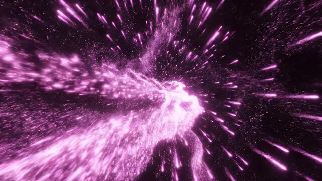 Abstract Pink Energy Explosion Tunnel Motion Background.