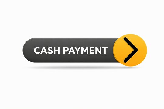 Modern cash payment button with arrow icon