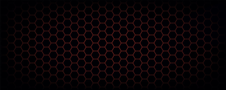 abstract hexagon dark red background