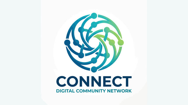 UntitledDigital connect creative symbol concept. Community join, integration, web network abstract business logo. Internet technology, communication icon