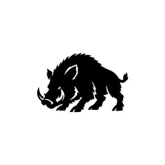 Fototapeta premium Bull Logo Vector, Strong Ox Silhouette Icon, Powerful Animal Mascot Emblem Design