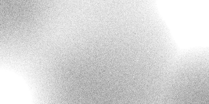 Abstract silver foil background with metal mirror texture. Retro spray grit and charcoal ink form abstract dot work design. Stippled grain halftone overlay and Rough grunge sand dots backdrop Gritty d