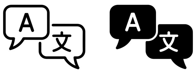 language translation speech icon design © Vectorixpro