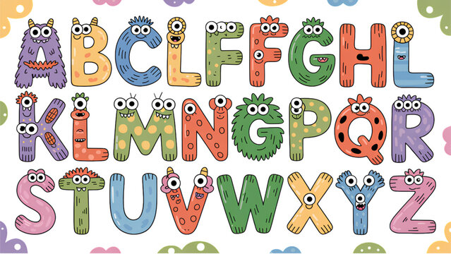 Bright colorful camping letters spelling uncle left slang word on red and blue background Vector