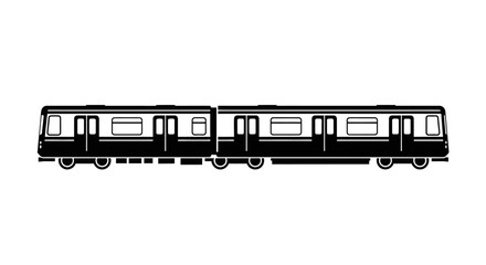 Modern Metro Train Vector Icon - Subway Transportation System © AMRI