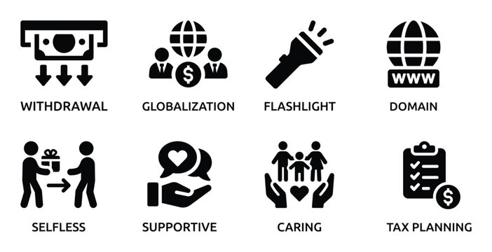 Collection of Business and Social Concept