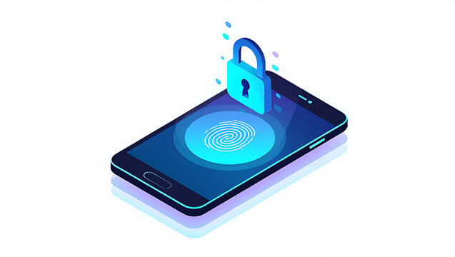 A modern mobile phone and mp3 player with a blue screen display advanced digital technology and wireless communication on a smart electronic device isolated for business information