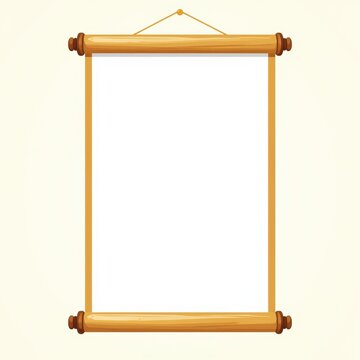 Empty Blank Frame Hanging on Wall